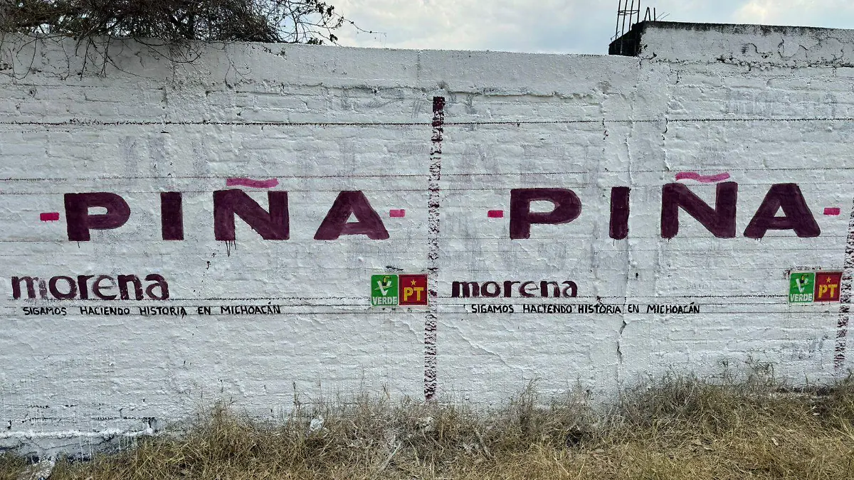 Propaganda de Carlos Torres Piña en barda de Morelia